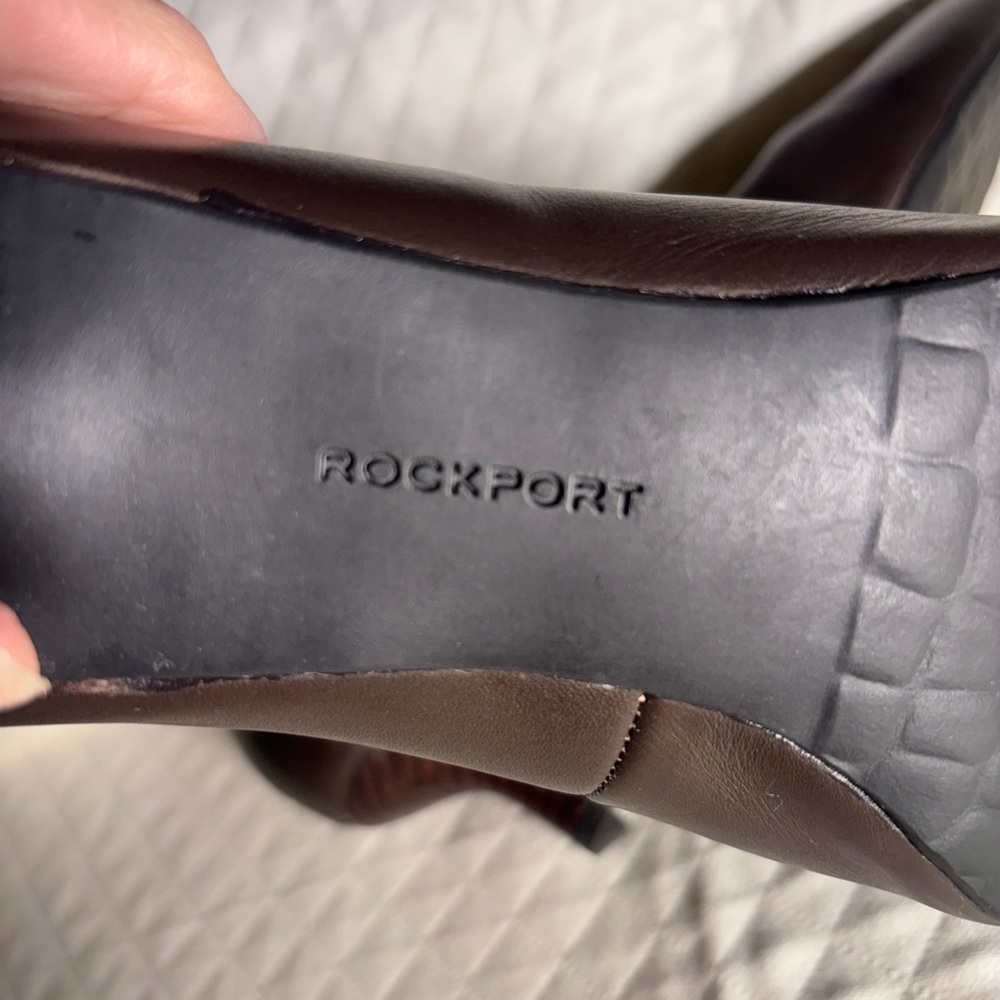 Rockport Dark Brown Pumps Medium High Heels with adiPRENE by Adidas for Comfort - Picture 10 of 16